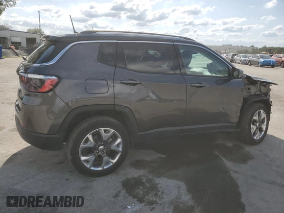 2021 Jeep Compass Limited with VIN 3C4NJDCB6MT521708, listed as a Copart auction lot 52402205 with 38,939 mi miles and Non Repairable. Bid and sale history available at carsss.com. Image 3.