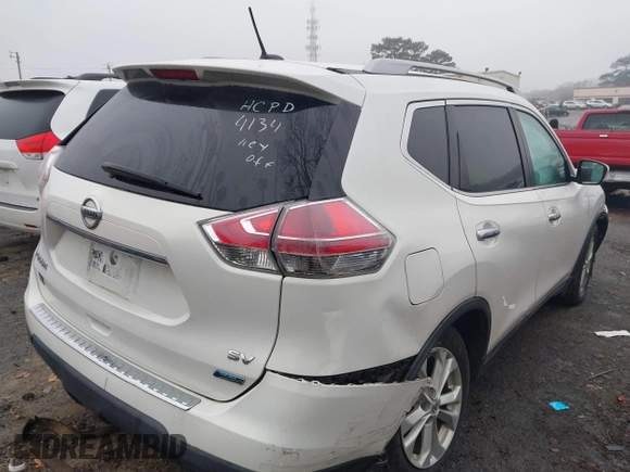 2014 Nissan Rogue SV with VIN 5N1AT2MT2EC774134, listed as a IAAI auction lot 41556875 with 127,630 mi miles and . Bid and sale history available at DreamBid. Image 4.