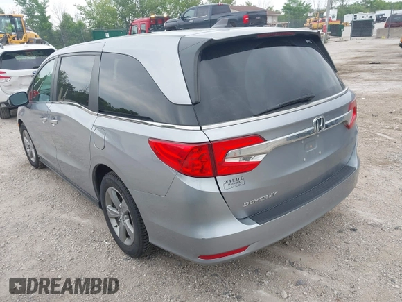 2019 Honda Odyssey EX with VIN 5FNRL6H53KB129212, listed as a IAAI auction lot 42474440 with 142,431 mi miles and . Bid and sale history available at DreamBid. Image 3.