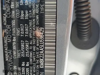 2020 Hyundai Kona SEL with VIN KM8K22AA5LU596429, listed as a Copart auction lot 45800385 with 16,064 mi miles and Salvage Title. Bid and sale history available at carsss.com. Image 16.