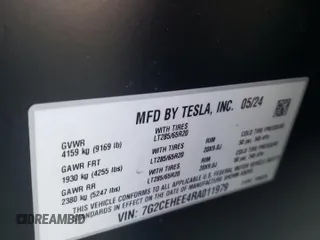 2024 Tesla Cybertruck Cyberbeast с VIN 7G2CEHEE4RA011979, выставлен на аукционе Copart как лот 48766285 с пробегом 3 805 миль миль и Списание • Salvage title. История ставок и продаж доступна на DreamBid. Изображение 13.