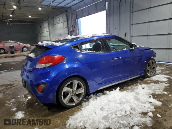 2013 Hyundai Veloster Turbo w/Black Int with VIN KMHTC6AE8DU109947, listed as a Copart auction lot 50118255 with 196,992 mi miles and Non Repairable. Bid and sale history available at carsss.com. Image 3.