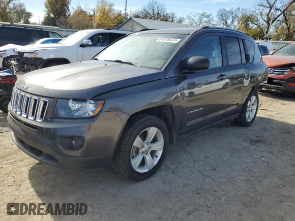2017 Jeep Compass Sport with VIN 1C4NJCBA1HD147734, listed as a Copart auction lot 81370474 with 130,906 mi miles and Salvage Title. Bid and sale history available at carsss.com. Image 1.