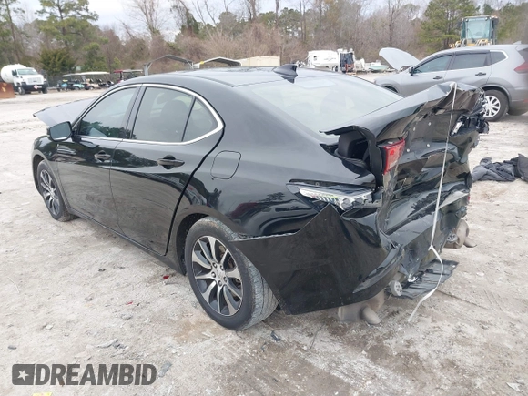 2017 Acura TLX with VIN 19UUB1F3XHA006883, listed as a IAAI auction lot 41378116 with 113,469 mi miles. Bid and sale history available at carsss.com. Image 3.