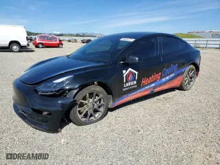 2021 Tesla Model 3 Long Range with VIN 5YJ3E1EB1MF002068, listed as a Copart auction lot 50824224 with 48,929 mi miles and Salvage Title. Bid and sale history available at carsss.com. Image 1.
