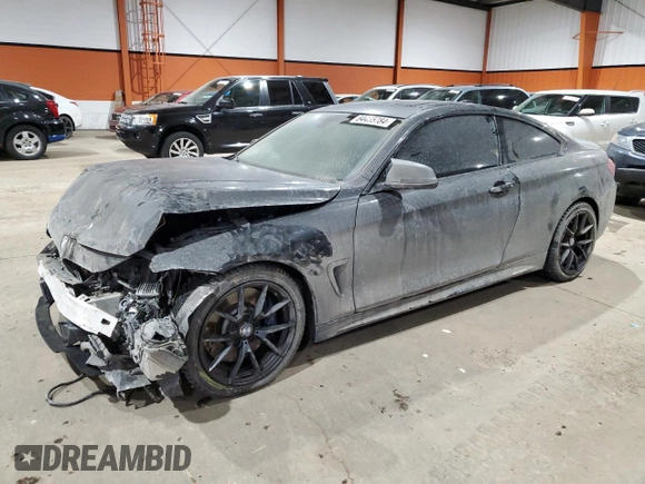 2015 BMW 4 Series 435i xDrive with VIN WBA3R5C57FK372646, listed as a Copart auction lot 84455784 with Not provided miles and Salvage title. Bid and sale history available at DreamBid. Image 1.