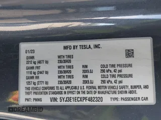 2023 Tesla Model 3 Performance z VIN 5YJ3E1ECXPF482320, wystawiony jako IAAI lot #42289417 z przebiegiem 31 296 mil mil oraz . Historia ofert i sprzedaży dostępna na DreamBid. Obrazek 9.