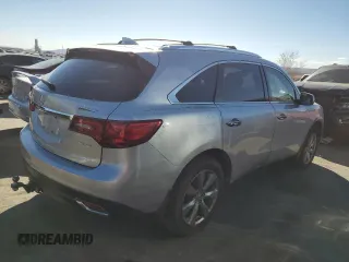 2014 Acura MDX Advance with VIN 5FRYD4H86EB006806, listed as a Copart auction lot 45512645 with Not Provided miles and Salvage Title. Bid and sale history available at DreamBid. Image 3.