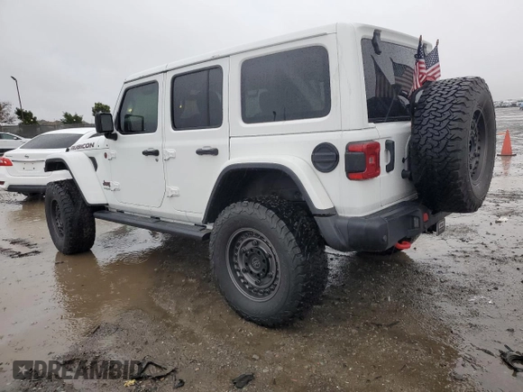 2021 Jeep Wrangler Unlimited Rubicon with VIN 1C4HJXFG0MW521638, listed as a Copart auction lot 48973725 with 41,695 mi miles and Salvage Title. Bid and sale history available at carsss.com. Image 2.