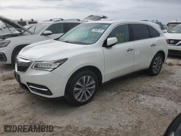 2015 Acura MDX Technology with VIN 5FRYD4H4XFB004541, listed as a Copart auction lot 74506124 with 106,304 mi miles and Salvage title. Bid and sale history available at DreamBid. Image 1.