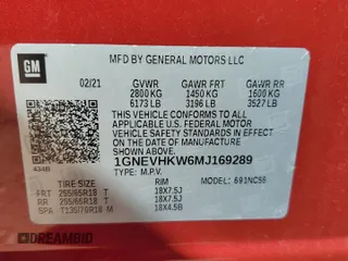 2021 Chevrolet Traverse LT Leather with VIN 1GNEVHKW6MJ169289, listed as a Copart auction lot 70177504 with 30,718 mi miles and Salvage Title. Bid and sale history available at carsss.com. Image 15.
