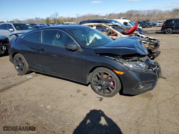 2019 Honda Civic Coupe Sport with VIN 2HGFC4B80KH300746, listed as a Copart auction lot 49500275 with 73,739 mi miles and Salvage Title. Bid and sale history available at carsss.com. Image 4.