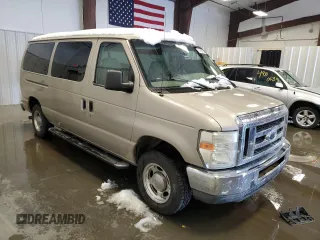 2008 Ford Econoline Passenger XL with VIN 1FMNE11L38DA52308, listed as a Copart auction lot 50180065 with 187,079 mi miles and Salvage title. Bid and sale history available at DreamBid. Image 4.