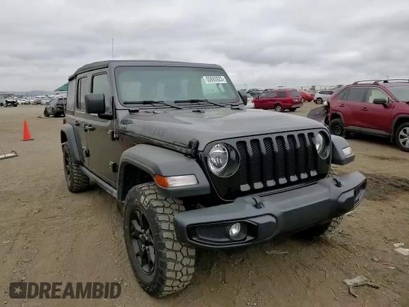 2021 Jeep Wrangler Unlimited Willys Sport with VIN 1C4HJXDN1MW679696, listed as a Copart auction lot 55693923 with 164,749 mi miles and Salvage title. Bid and sale history available at DreamBid. Image 10.