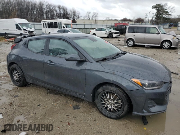2019 Hyundai Veloster 2.0 with VIN KMHTG6AF3KU018000, listed as a Copart auction lot 81749623 with 101,165 mi miles. Bid and sale history available at carsss.com. Image 4.