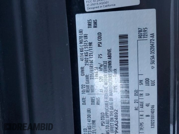 2023 Ford Transit Cargo z VIN 1FTBR1X87PKA24892, wystawiony jako Copart lot #45929925 z przebiegiem 225 163 mil mil oraz Czysty tytuł • Clean title. Historia ofert i sprzedaży dostępna na DreamBid. Obrazek 12.