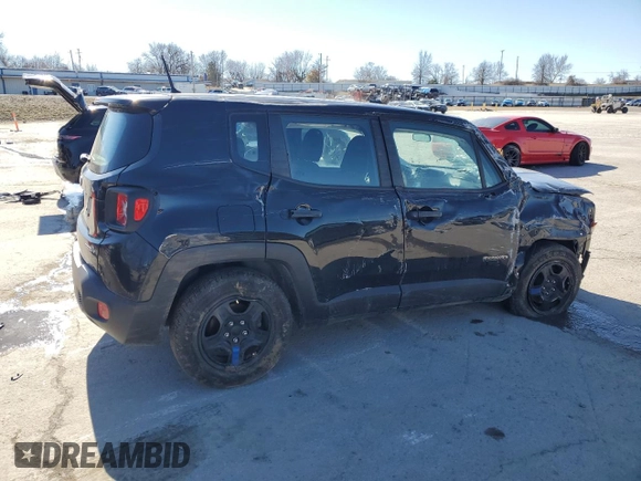 2017 Jeep Renegade Sport with VIN ZACCJAAH4HPG18240, listed as a Copart auction lot 47964625 with 107,192 mi miles and Salvage Title. Bid and sale history available at DreamBid. Image 3.