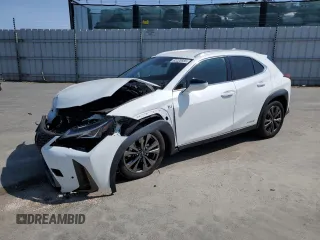 2021 Lexus UX 250h F Sport z VIN JTHE9JBH0M2043962, wystawiony jako Copart lot #62220935 z przebiegiem 43 278 mil mil oraz Szkoda całkowita • Salvage title. Historia ofert i sprzedaży dostępna na DreamBid. Obrazek 1.