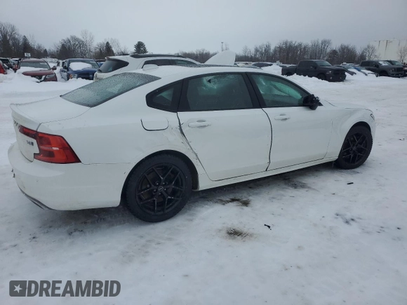 2020 Volvo S90 R-Design with VIN LVYA22MT2LP173215, listed as a Copart auction lot 46662405 with 54,491 mi miles and Salvage Title. Bid and sale history available at carsss.com. Image 3.