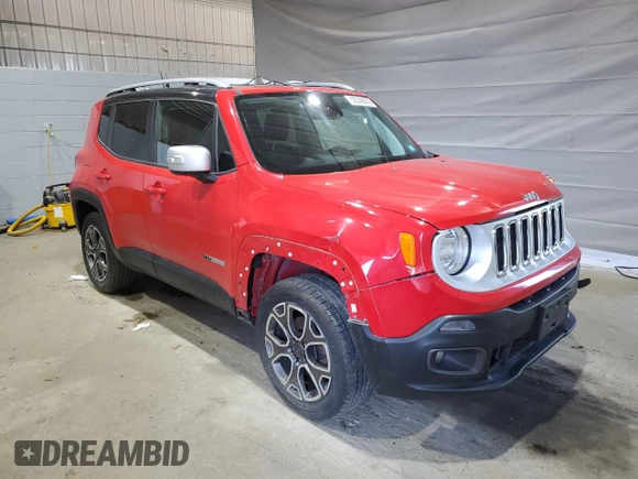 2018 Jeep Renegade Limited z VIN ZACCJBDB8JPG96152, wystawiony jako Copart lot #58306035 z przebiegiem 105 792 mil mil oraz Szkoda całkowita • Salvage title. Historia ofert i sprzedaży dostępna na DreamBid. Obrazek 4.