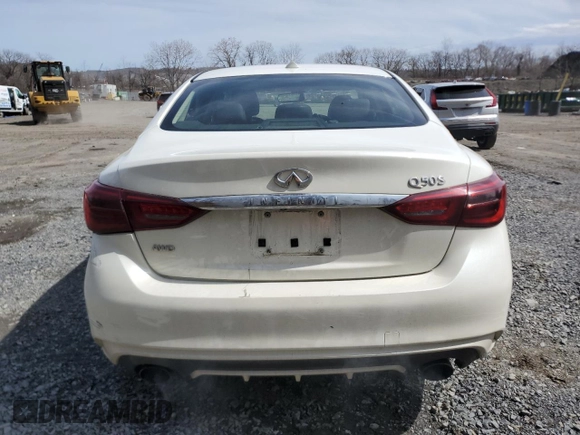 2018 Infiniti Q50 3.0t LUXE with VIN JN1EV7AR9JM433505, listed as a Copart auction lot 51435535 with 108,232 mi miles and Salvage Title. Bid and sale history available at carsss.com. Image 6.