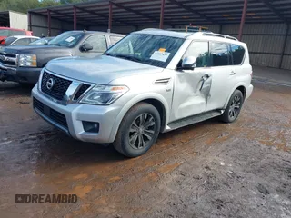 2020 Nissan Armada Platinum with VIN JN8AY2NF6L9360609, listed as a IAAI auction lot 41317857 with 142,243 mi miles. Bid and sale history available at carsss.com. Image 17.