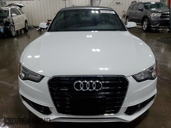 2016 Audi A5 Premium Plus with VIN WAUM2AFH0GN002940, listed as a Copart auction lot 87824885 with 87,176 mi miles and Salvage Title. Bid and sale history available at carsss.com. Image 5.
