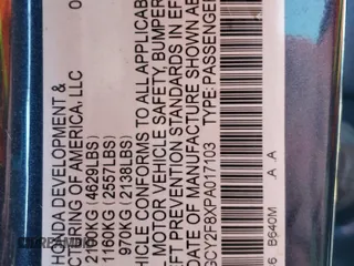 2023 Honda Accord Touring z VIN 1HGCY2F8XPA017103, wystawiony jako Copart lot #55170075 z przebiegiem 20 130 mil mil oraz Szkoda całkowita • Salvage title. Historia ofert i sprzedaży dostępna na DreamBid. Obrazek 12.