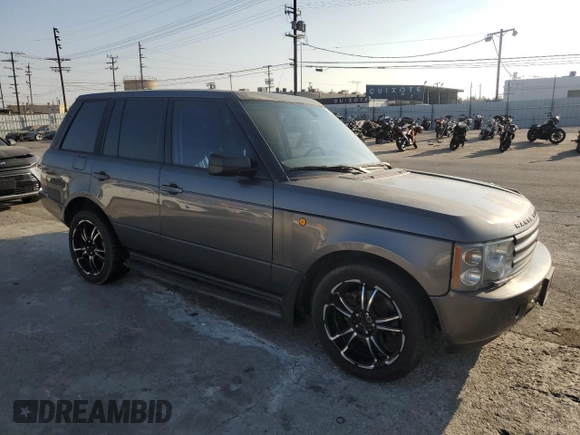 2005 Land Rover Range Rover with VIN SALMF11405A195650, listed as a Copart auction lot 76313284 with 169,966 mi miles and Salvage title. Bid and sale history available at DreamBid. Image 4.
