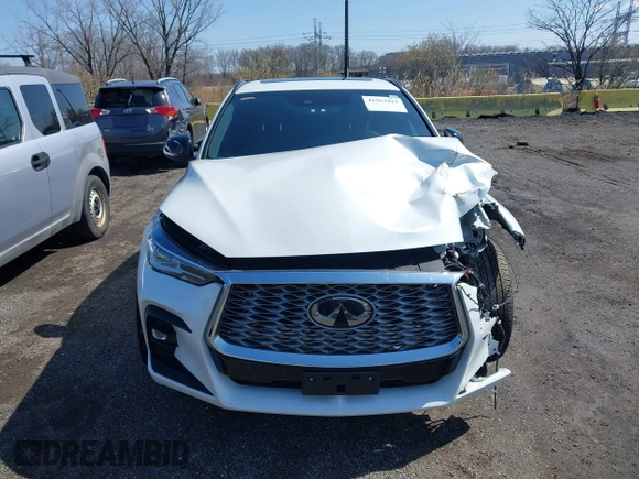 2024 Infiniti QX55 Luxe with VIN 3PCAJ5JRXRF102366, listed as a IAAI auction lot 41923411 with 12,232 mi miles and . Bid and sale history available at DreamBid. Image 12.