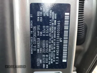 2024 Kia EV9 Light Long Range with VIN KNDAB5S13R6030945, listed as a Copart auction lot 48801575 with 6,513 mi miles and Salvage Title. Bid and sale history available at carsss.com. Image 15.