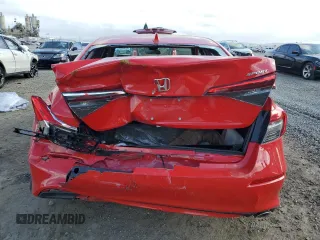 2024 Honda Civic Sport with VIN 2HGFE2F50RH550853, listed as a Copart auction lot 51350195 with 8,851 mi miles and Salvage title. Bid and sale history available at DreamBid. Image 6.