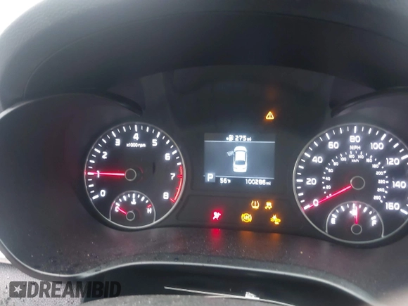 2019 Kia Optima LX with VIN 5XXGT4L31KG348622, listed as a IAAI auction lot 41726487 with 100,286 mi miles. Bid and sale history available at carsss.com. Image 7.