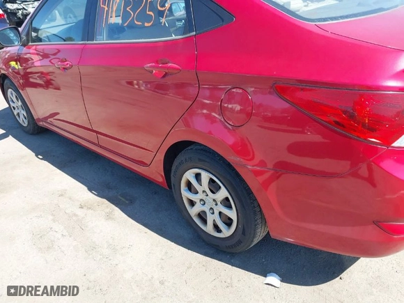 2012 Hyundai Accent GLS with VIN KMHCT4AE2CU186753, listed as a IAAI auction lot 41813259 with 226,987 mi miles. Bid and sale history available at carsss.com. Image 6.