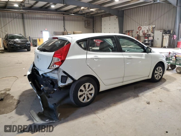 2016 Hyundai Accent SE with VIN KMHCT5AE0GU255810, listed as a Copart auction lot 52574315 with 107,030 mi miles and Salvage Title. Bid and sale history available at carsss.com. Image 3.