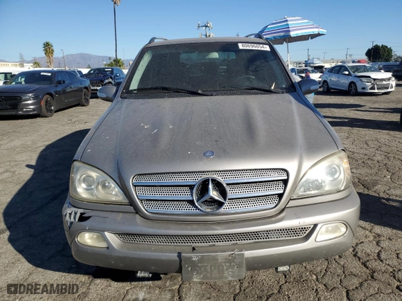 2005 Mercedes-Benz M-Class 3.7L with VIN 4JGAB57E75A552279, listed as a Copart auction lot 80696054 with 283,799 mi miles and Salvage Title. Bid and sale history available at carsss.com. Image 5.