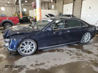 2013 Audi A8 3.0L z VIN WAURGAFD1DN002140, wystawiony jako Copart lot #59010105 z przebiegiem 151 732 mil mil oraz Szkoda całkowita • Salvage title. Historia ofert i sprzedaży dostępna na DreamBid. Obrazek 1.