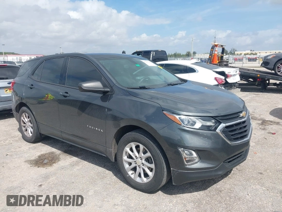 2019 Chevrolet Equinox LS with VIN 3GNAXHEV6KS653809, listed as a IAAI auction lot 41963115 with 127,724 mi miles. Bid and sale history available at carsss.com. Image 1.