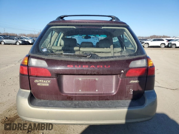 2000 Subaru Legacy Outback Limited with VIN 4S3BH6867Y6645556, listed as a Copart auction lot 89100895 with 205,592 mi miles and Salvage title. Bid and sale history available at DreamBid. Image 6.
