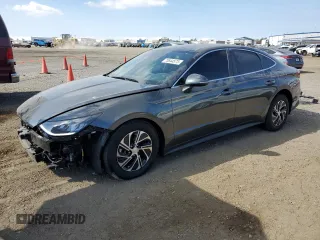 2020 Hyundai Sonata Hybrid Blue with VIN KMHL24JJ0LA012441, listed as a Copart auction lot 73644573 with 23,829 mi miles. Bid and sale history available at carsss.com. Image 1.