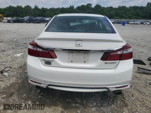 2016 Honda Accord Sport with VIN 1HGCR2F57GA240959, listed as a Copart auction lot 61843115 with Not provided miles and Salvage title. Bid and sale history available at DreamBid. Image 6.