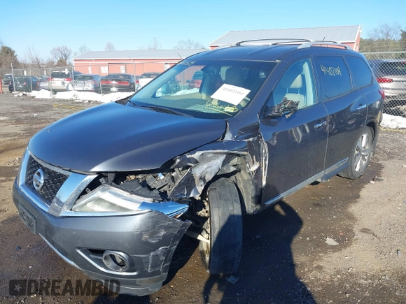 2013 Nissan Pathfinder SL with VIN 5N1AR2MM0DC606403, listed as a IAAI auction lot 41402104 with 128,644 mi miles and . Bid and sale history available at DreamBid. Image 6.