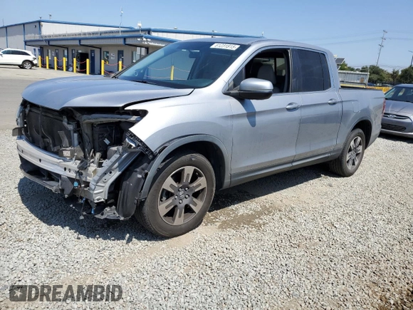 2019 Honda Ridgeline RTL with VIN 5FPYK2F55KB003581, listed as a Copart auction lot 61231815 with 77,166 mi miles and Salvage title. Bid and sale history available at DreamBid. Image 1.