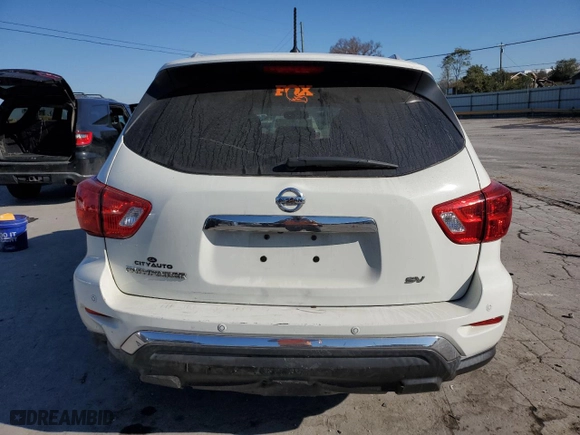 2017 Nissan Pathfinder SV with VIN 5N1DR2MN2HC664301, listed as a Copart auction lot 76386744 with 203,118 mi miles and Salvage Title. Bid and sale history available at carsss.com. Image 6.
