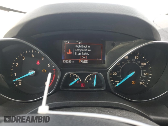 2017 Ford Escape SE with VIN 1FMCU0GD8HUA13184, listed as a Copart auction lot 55065155 with 133,299 mi miles and Clean Title. Bid and sale history available at DreamBid. Image 9.