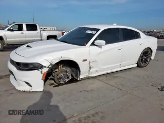 2022 Dodge Charger Scat Pack with VIN 2C3CDXGJ6NH257129, listed as a Copart auction lot 49220135 with 36,043 mi miles and Salvage Title. Bid and sale history available at carsss.com. Image 1.
