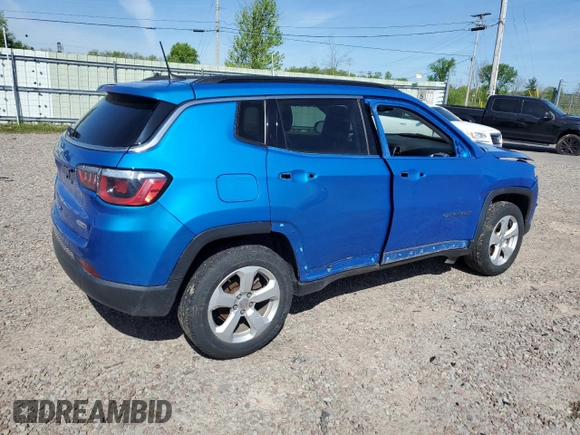 2019 Jeep Compass Latitude z VIN 3C4NJDBB1KT653452, wystawiony jako Copart lot #58297495 z przebiegiem 74 350 mil mil oraz Szkoda całkowita • Salvage title. Historia ofert i sprzedaży dostępna na DreamBid. Obrazek 3.