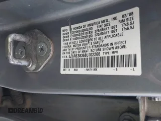 2008 Honda CR-V LX with VIN 5J6RE38368L002266, listed as a IAAI auction lot 42049761 with 285,079 mi miles and . Bid and sale history available at carsss.com. Image 9.