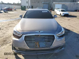 2018 Genesis G90 5.0L Ultimate with VIN KMHG54JH6JU046451, listed as a Copart auction lot 86765524 with 84,934 mi miles and Salvage Title. Bid and sale history available at carsss.com. Image 5.