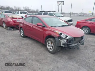 2015 Hyundai Elantra SE with VIN 5NPDH4AE4FH581879, listed as a IAAI auction lot 41468138 with 116,296 mi miles. Bid and sale history available at carsss.com. Image 1.